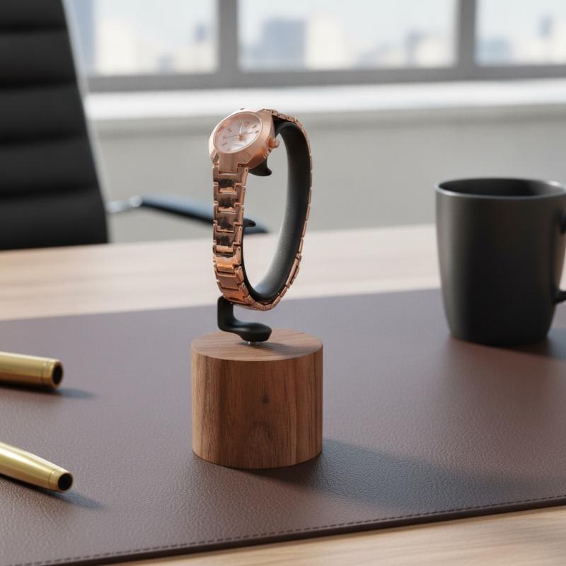 Jewelry And Watches Inc - 1PCS Penyangga Jam Tangan Kayu Bentuk