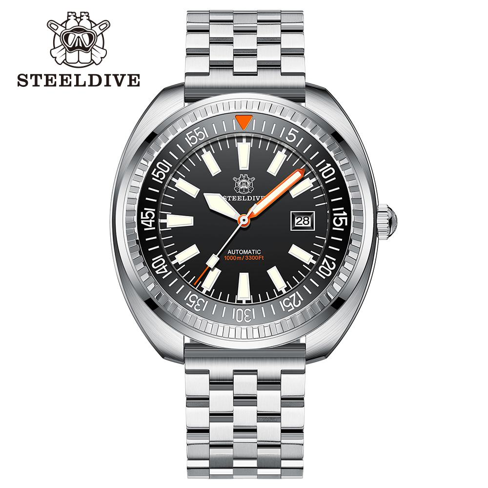 Seiko Watch Prospex - SD1983 jam tangan STEELDIVE pria, arloji